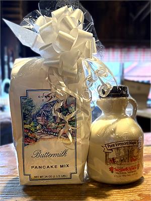 VT Gift Basket - Vermont Sugar and Spice Maple Syrup - Pancakes and Syrup